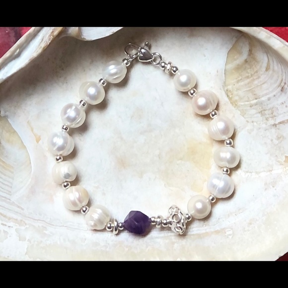 Real Pearl 925 Sterling Silver - Picture 2 of 3